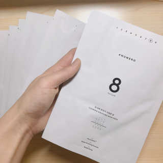 누메로 8 클리어링 모이스처 마스크팩 — 4.83점을 준 리뷰어가 2018년 2월 올린 사용 사진
