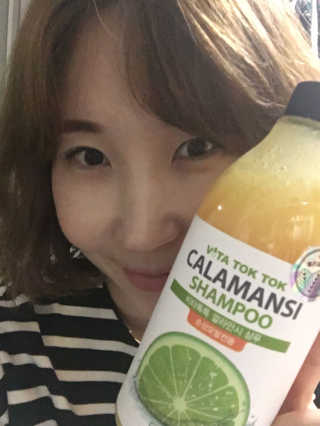 (주)에네스티 비타톡톡 깔라만시 샴푸 — 5점을 준 리뷰어가 2017년 10월 올린 사용 사진