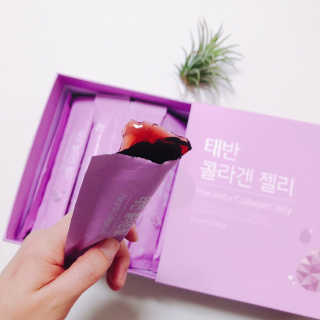 네츄럴굿띵스 태반 콜라겐 젤리 15포 — 5점을 준 리뷰어가 2018년 11월 올린 사용 사진