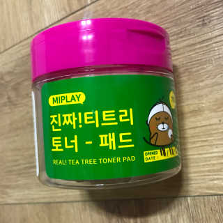 미플레이 진짜 티트리 토너 패드 — 4.33점을 준 리뷰어가 2018년 11월 올린 사용 사진
