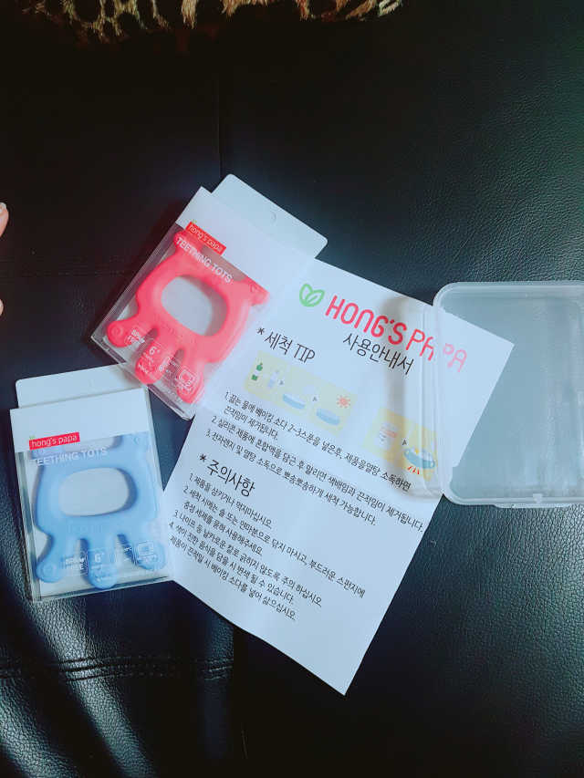 국민치발기 홍스파파 실리콘 오징어치발기 2P 리뷰 사진