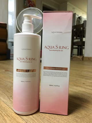 아쿠아큐링 아쿠아S링 퓨어리프레싱 헤어케어 500ml — 3.83점을 준 리뷰어가 2018년 8월 올린 사용 사진