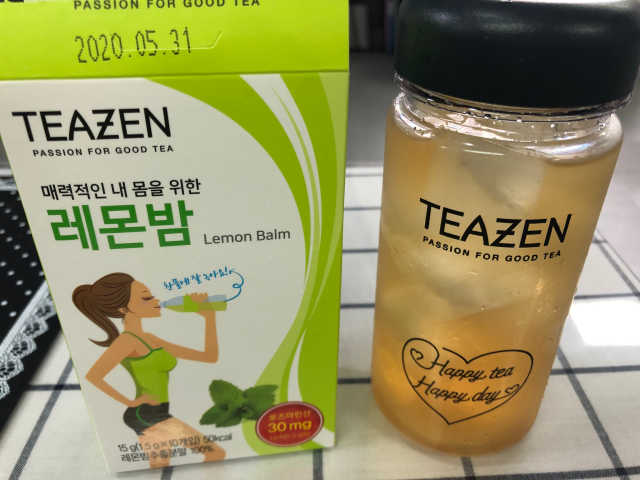 티젠 레몬밤 + 보틀 리뷰 사진