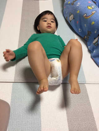보솜이 베이비케어 팬티형 기저귀 — 4점을 준 리뷰어가 2019년 3월 올린 사용 사진