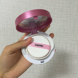 쌍빠 어딕트 핑크 톤업 선쿠션 SPF50+ PA+++ — 3.5점을 준 리뷰어가 2016년 7월 올린 사용 사진