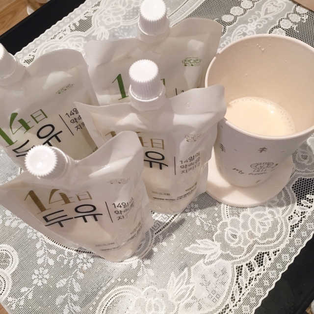 잔다리마을 14일 두유 백태 3팩, 청서리태 3팩 리뷰 사진