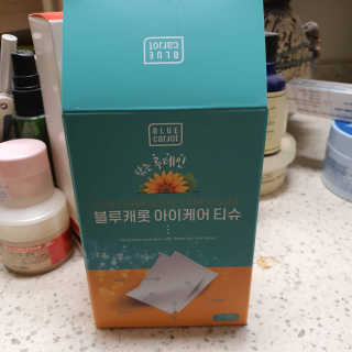 블루캐롯 닦는 루테인, 아이케어 티슈 20P — 4점을 준 리뷰어가 2019년 11월 올린 사용 사진