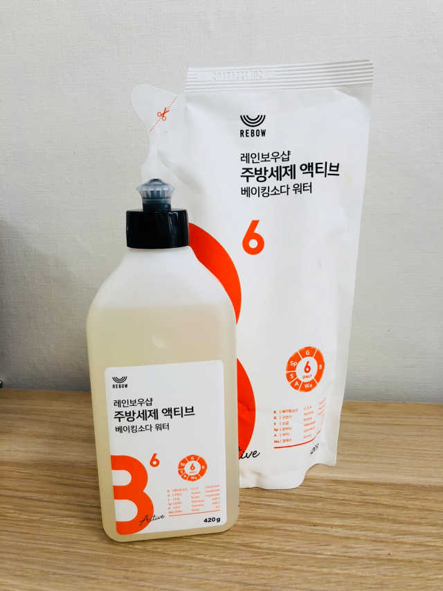 주방세제 베이킹소다 워터 액티브 리뷰 사진