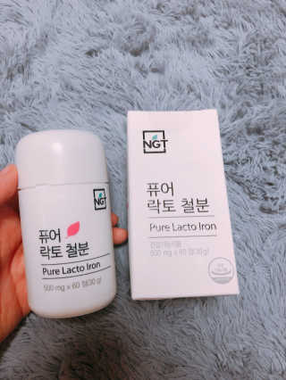 네츄럴굿띵스 퓨어 락토 철분 60일분 — 4.83점을 준 리뷰어가 2018년 2월 올린 사용 사진