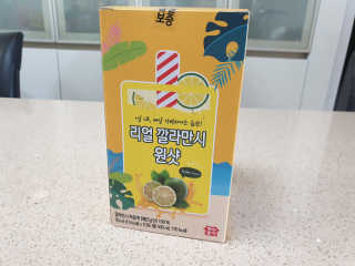 장수농가 리얼깔라만시 원샷 50ml 10팩+보틀 — 4점을 준 리뷰어가 2019년 4월 올린 사용 사진