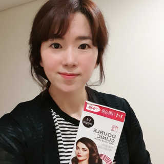 (주)에네스티 미스랩 더블 클리닉 헤어 컬러 크림 — 5점을 준 리뷰어가 2019년 8월 올린 사용 사진
