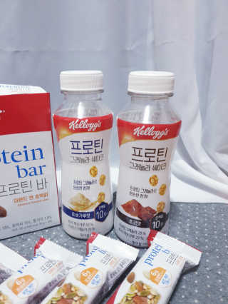켈로그 프로틴바 멀티팩+프로틴 그래놀라 쉐이크 2종 — 5점을 준 리뷰어가 2020년 1월 올린 사용 사진