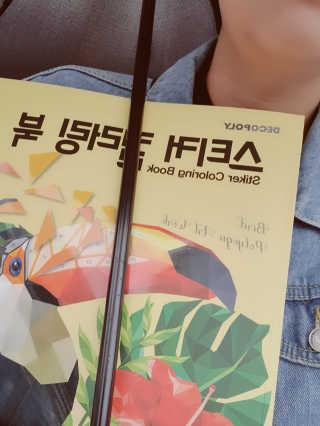 DNA디자인스튜디오 데코폴리 스티커 컬러링 북 — 5점을 준 리뷰어가 2019년 4월 올린 사용 사진
