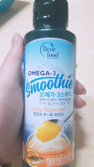 오메가-3스무디 [오메가스무디] 짜먹는 오메가3 DHA 임산부 어린이 — 4.5점을 준 리뷰어가 2019년 3월 올린 사용 사진