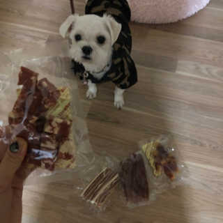 [펫토리아] 뚝딱뚝딱 400g 강아지 간식 베스트5종 — 4.5점을 준 리뷰어가 2019년 1월 올린 사용 사진