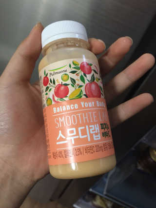 풀무원 스무디랩 피치&비타 — 5점을 준 리뷰어가 2017년 11월 올린 사용 사진