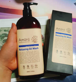 아미니 릴렉싱 오일워시 대용량 400ml — 5점을 준 리뷰어가 2019년 11월 올린 사용 사진