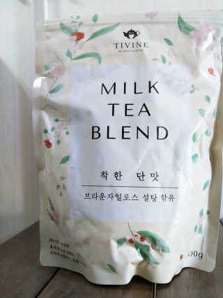 티바인 브라운 자일로스가 함유된 밀크티 블랜드 — 4점을 준 리뷰어가 2019년 9월 올린 사용 사진