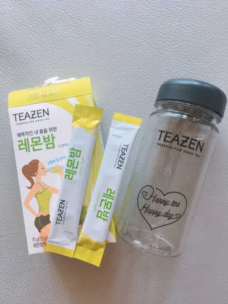 티젠 레몬밤 + 마이보틀 — 3.5점을 준 리뷰어가 2018년 7월 올린 사용 사진