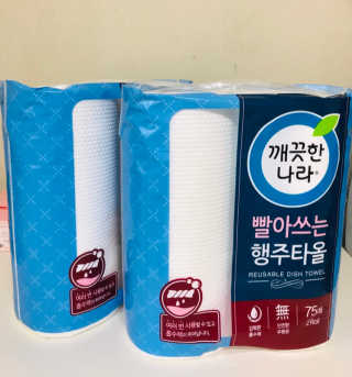 깨끗한나라 빨아쓰는 행주타올 — 4점을 준 리뷰어가 2019년 3월 올린 사용 사진