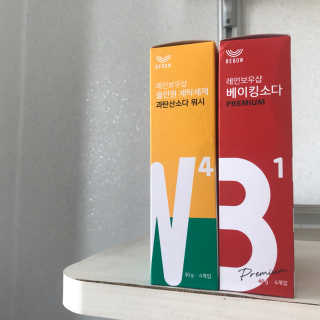 레인보우샵 올인원세탁세제,베이킹소다 스틱포6개입+세탁조클리너 — 5점을 준 리뷰어가 2018년 3월 올린 사용 사진