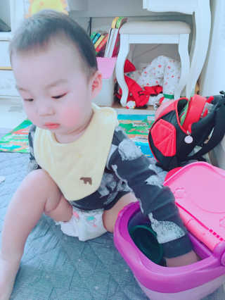 부드러운 헬로키티 기저귀 테이프형 — 5점을 준 리뷰어가 2020년 2월 올린 사용 사진
