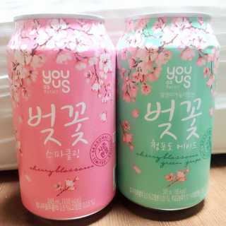 GS25 벚꽃 팝콘 + 벚꽃스파클링 + 벚꽃 청포도 에이드 — 5점을 준 리뷰어가 2018년 3월 올린 사용 사진
