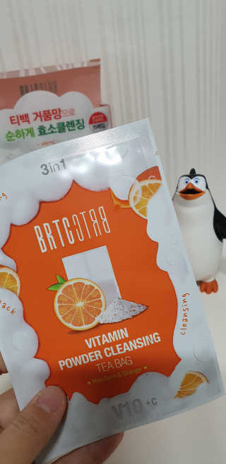 비알티씨 V10 파우더 클렌징 티백 2종 — 5점을 준 리뷰어가 2019년 2월 올린 사용 사진