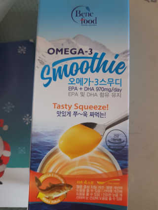 오메가-3스무디 [오메가스무디] 짜먹는 오메가3 DHA 임산부 어린이 — 4점을 준 리뷰어가 2019년 3월 올린 사용 사진