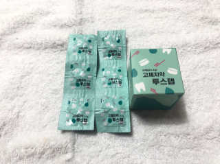 솔테라피 씹는 고체치약 투스탭 스파클레몬 6정 x 5박스 — 5점을 준 리뷰어가 2019년 5월 올린 사용 사진