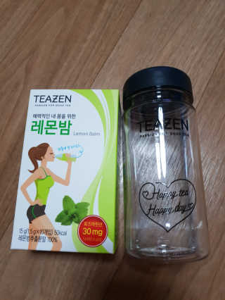 티젠 레몬밤 + 마이보틀 — 5점을 준 리뷰어가 2018년 7월 올린 사용 사진