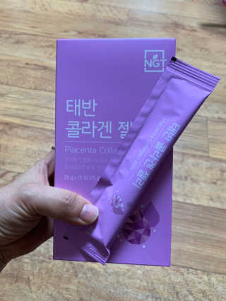 네츄럴굿띵스 태반 콜라겐 젤리 15포 — 5점을 준 리뷰어가 2019년 6월 올린 사용 사진