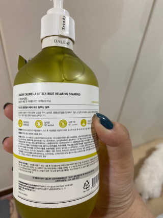 달리프 클로렐라 베러 루트 릴렉싱 샴푸 500ml — 4점을 준 리뷰어가 2019년 11월 올린 사용 사진
