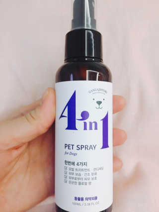 강아지스토리 포인원 모이스처 미스트 100ml — 5점을 준 리뷰어가 2018년 11월 올린 사용 사진