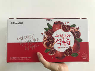 프롬바이오 오직 석류만 [그대로100 석류즙] 하루 1포로 건강하게 — 4점을 준 리뷰어가 2019년 10월 올린 사용 사진