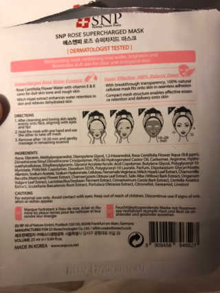 SNP Supercharged Mask_Rose Centifoli Flower — 5점을 준 리뷰어가 2019년 1월 올린 사용 사진