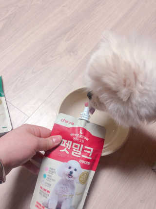 [빙그레] 에버그로 생유산균 1봉（10포입）+펫밀크2팩 — 5점을 준 리뷰어가 2019년 3월 올린 사용 사진