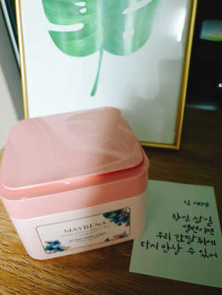 메이베나 1일 1팩 뽑아쓰는 마스크팩 — 5점을 준 리뷰어가 2019년 2월 올린 사용 사진