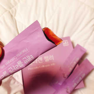 네츄럴굿띵스 태반 콜라겐 젤리 15포 — 5점을 준 리뷰어가 2018년 12월 올린 사용 사진
