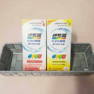 센트룸 아쿠아비타 레몬향, 딸기향 — 4점을 준 리뷰어가 2019년 5월 올린 사용 사진