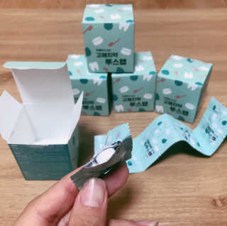 솔테라피 씹는 고체치약 투스탭 스파클레몬 6정 x 5박스 — 4점을 준 리뷰어가 2019년 6월 올린 사용 사진