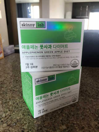 스키니랩 애플페논 풋사과 다이어트 — 4점을 준 리뷰어가 2019년 5월 올린 사용 사진