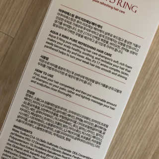 아쿠아큐링 아쿠아S링 퓨어리프레싱 헤어케어 500ml — 5점을 준 리뷰어가 2018년 8월 올린 사용 사진