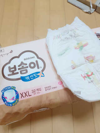 보솜이 액션핏 팬티형 — 5점을 준 리뷰어가 2019년 4월 올린 사용 사진