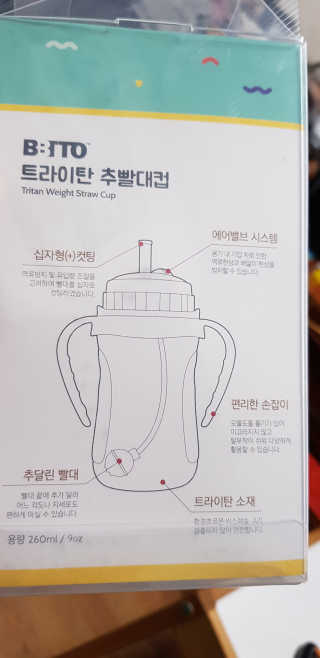 비비또 트라이탄 추빨대컵 — 4점을 준 리뷰어가 2019년 7월 올린 사용 사진