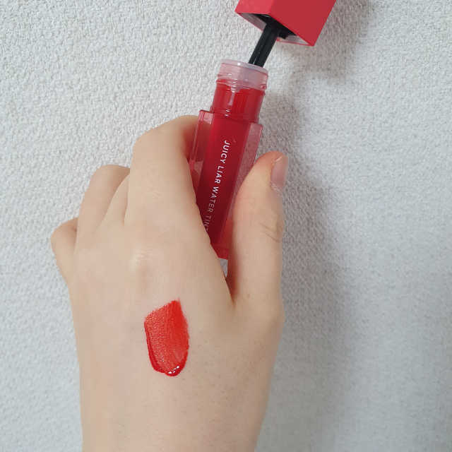 쥬시라이어 워터틴트 02 체리 크러쉬인 척 리뷰 사진