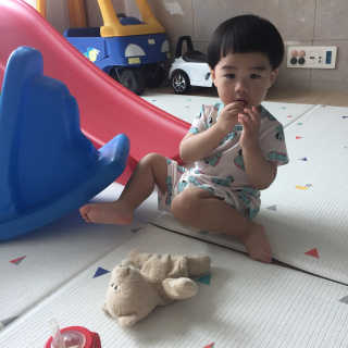 프랜스링 북유럽감성 프리미엄 유아내의 5부 실내 상하복 — 5점을 준 리뷰어가 2018년 8월 올린 사용 사진