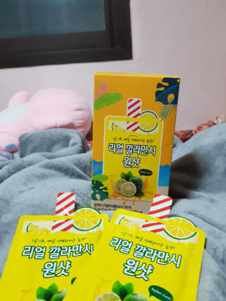 장수농가 리얼깔라만시 원샷 50ml 10팩+보틀 — 5점을 준 리뷰어가 2019년 5월 올린 사용 사진