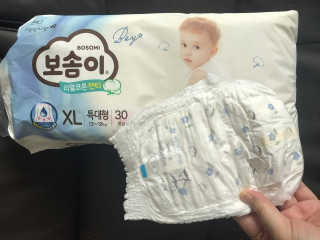 보솜이 리얼코튼 팬티형 — 5점을 준 리뷰어가 2019년 3월 올린 사용 사진