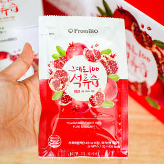 프롬바이오 오직 석류만 [그대로100 석류즙] 하루 1포로 건강하게 — 5점을 준 리뷰어가 2019년 10월 올린 사용 사진